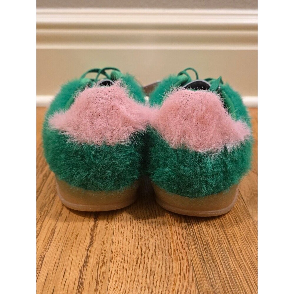 Adidas Gazelle Indoor Green Glow Pink Furry Sneaker NWT Women 9.5 Men 8.5 JP8342 - Picture 6 of 11